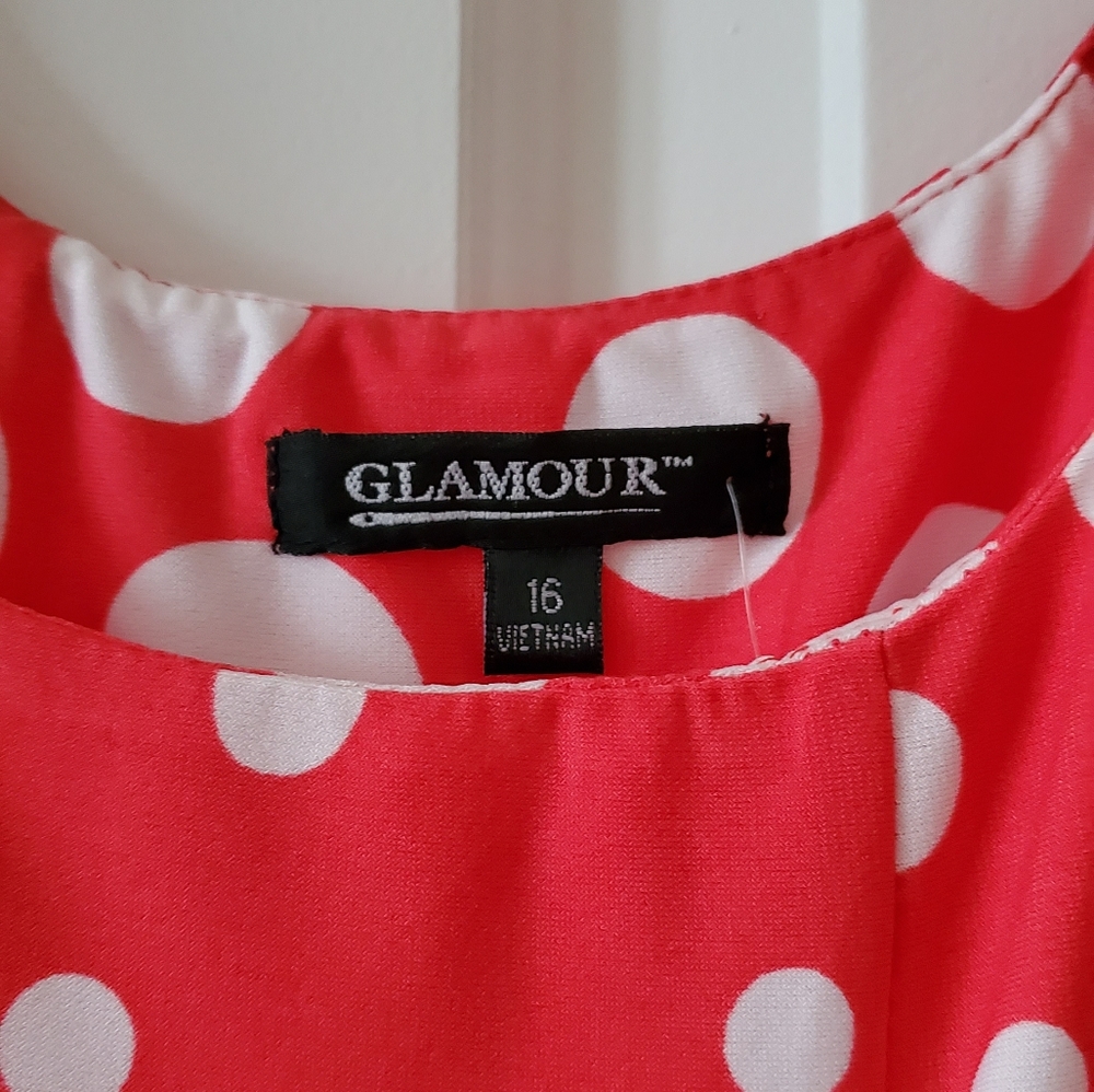 NWT Coral polka dot dress